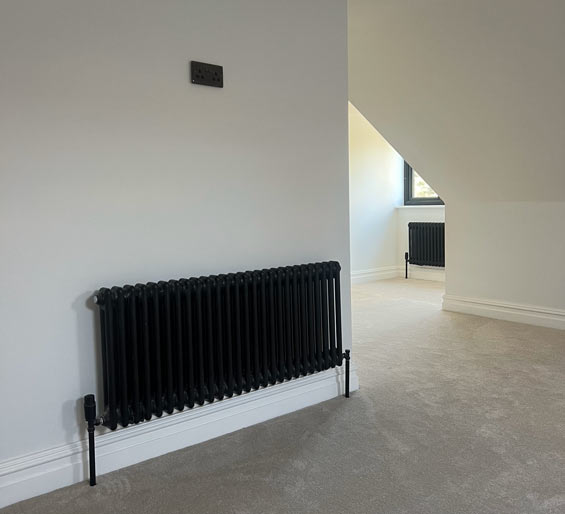 Radiator installed in room